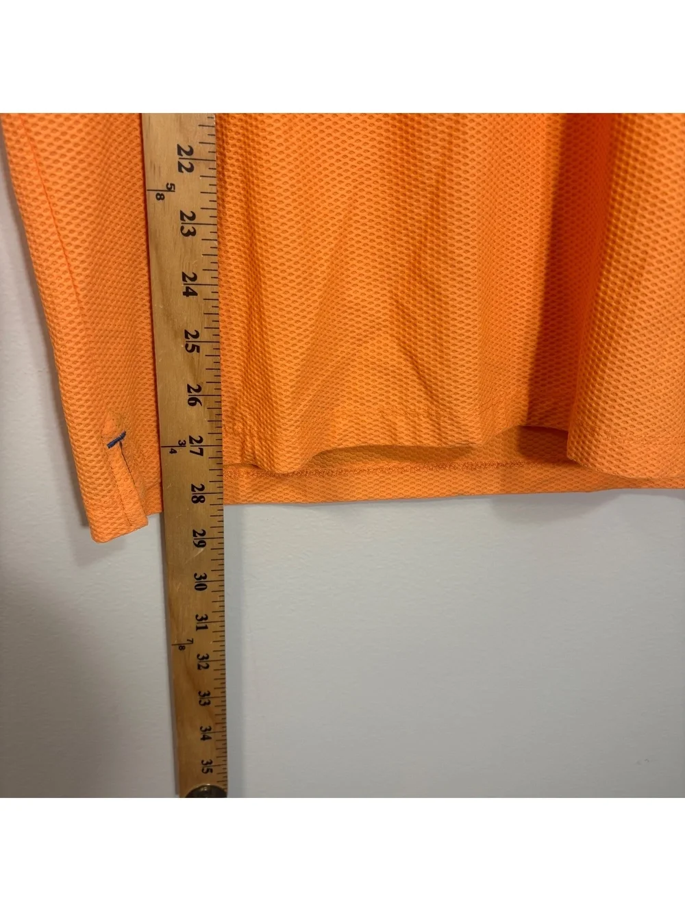 Twillory AIR Collection Men's S Orange Quarter Zip Performance Polo Tailored Fit